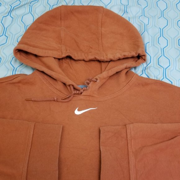 Vintage Nike Center Swoosh Hoodie Orange Embroidered Travis Scott